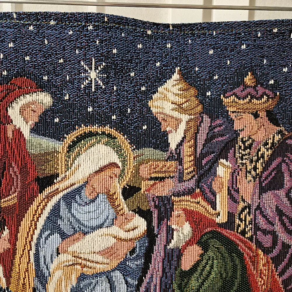 Vintage Nativity Scene Tapestry Placemat Set 4